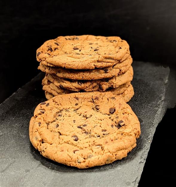 Cookies med mørk chokolade